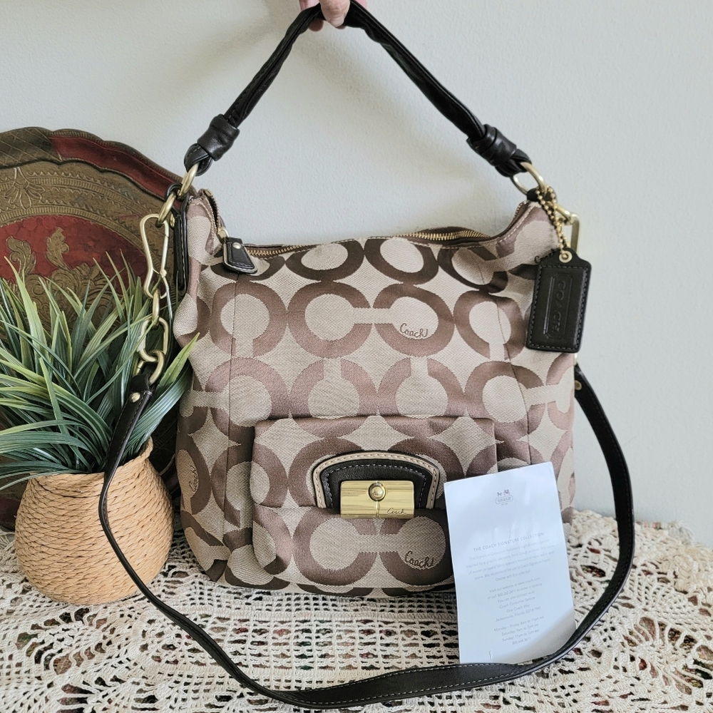 Coach satchel bag With crossbody bag Strap Op Art